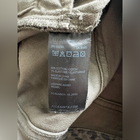 ALL SAINTS | Ashby Leopard Print Skinny Jeans (28) - Picture 8 of 10